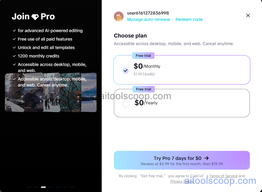 CapCut Pro Pricing, Monthly vs Yearly Subscription, Cloud Storage and Premium AI Video Effects