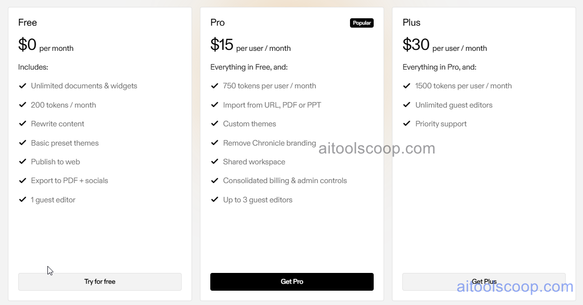 Chronicle 2.0 Pricing, AI Presentation Builder Subscription and Slide Export Limits