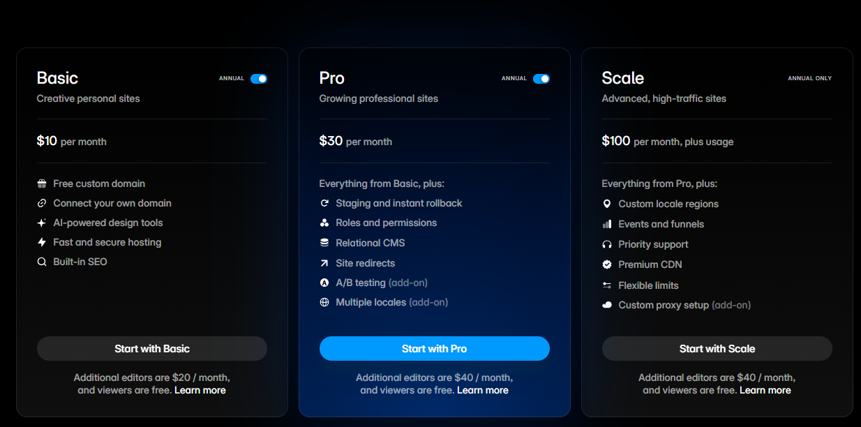 Framer pricing plans March 2026