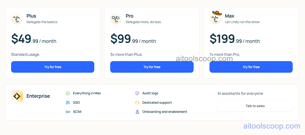 Lindy AI Employee Pricing, Autonomous Agent Usage and Premium Feature Access