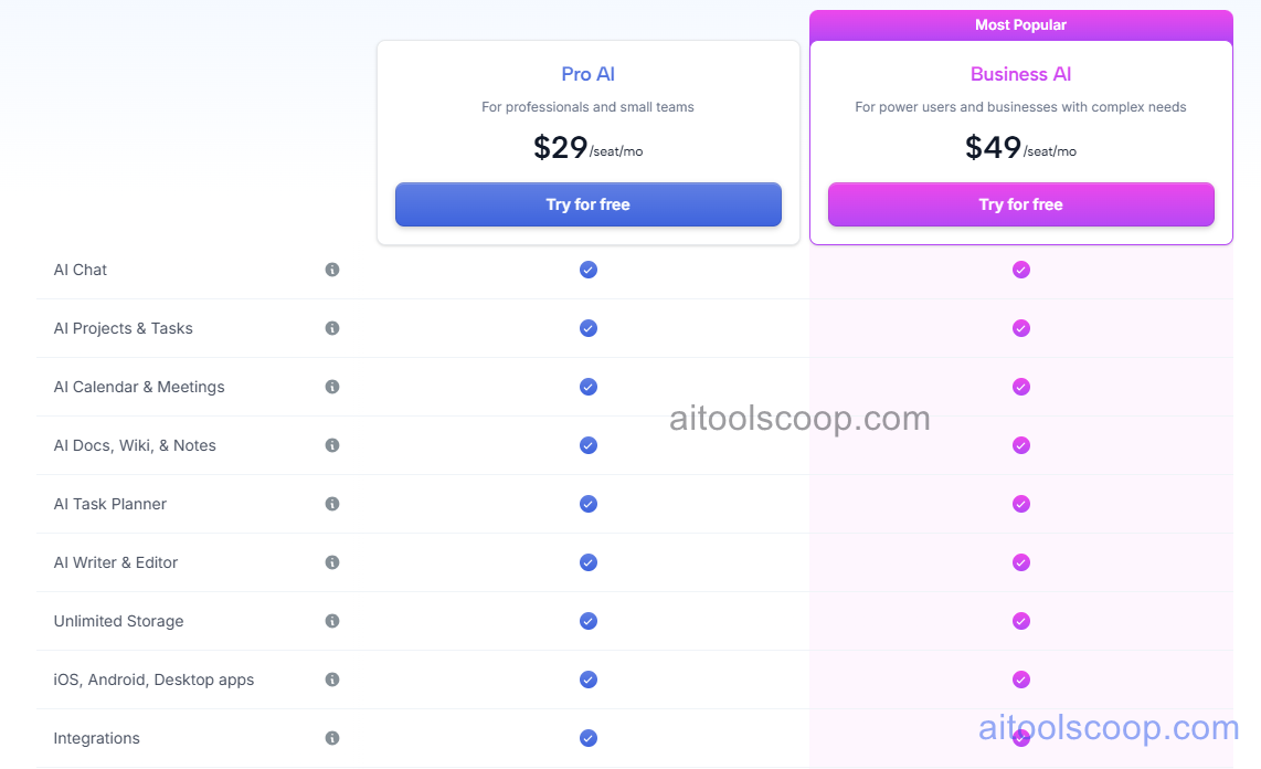 Motion pricing plans