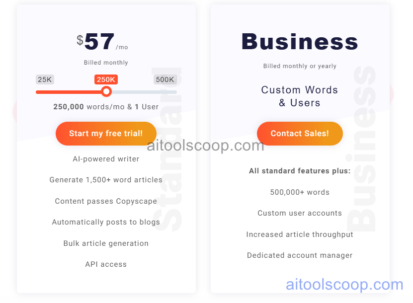 Article Forge pricing plans