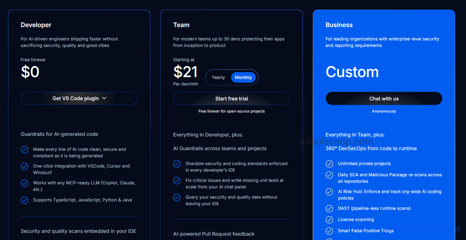 Codacy pricing plans