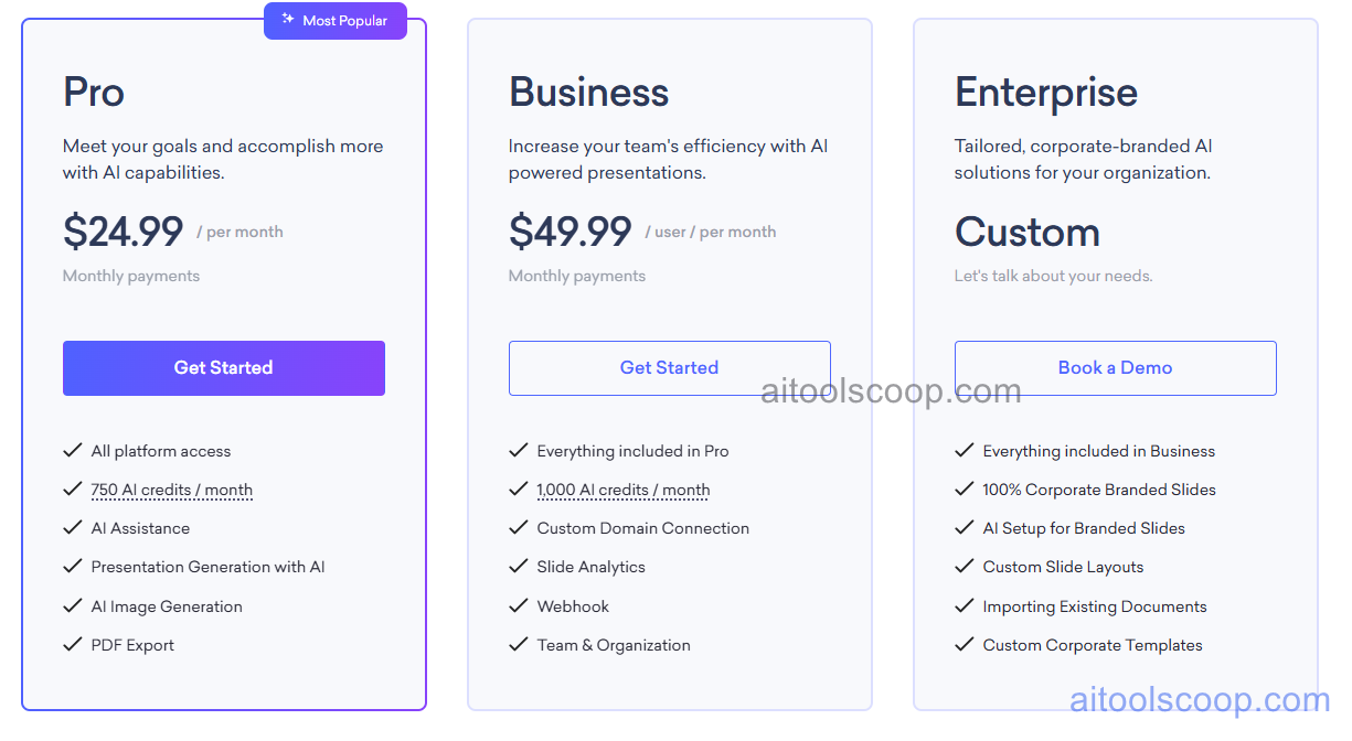 Decktopus pricing plans