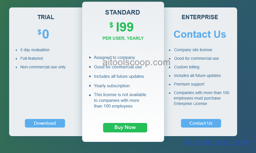 PaintCode pricing plans