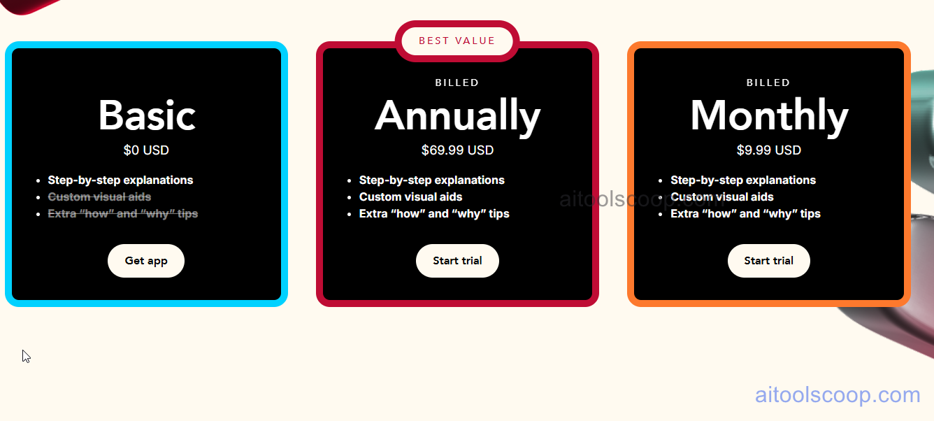 Photomath pricing plans