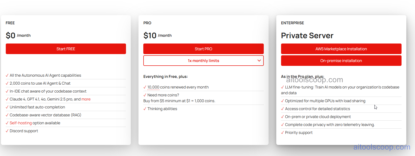 Refact AI pricing plans