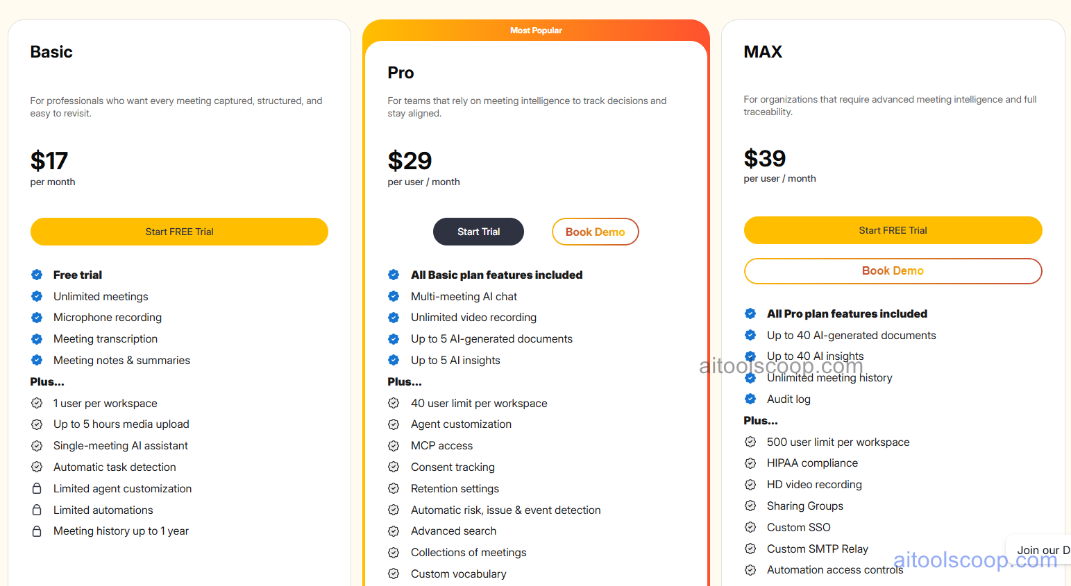 Sembly pricing plans