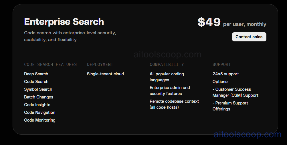 Sourcegraph Cody pricing plans