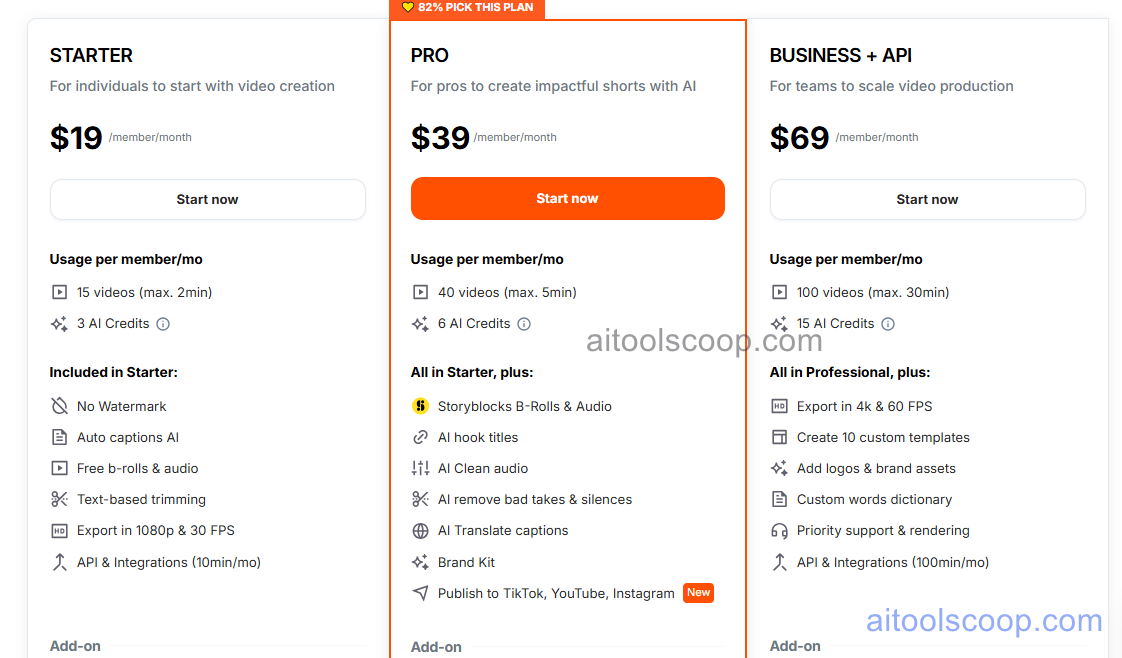 Submagic pricing plans