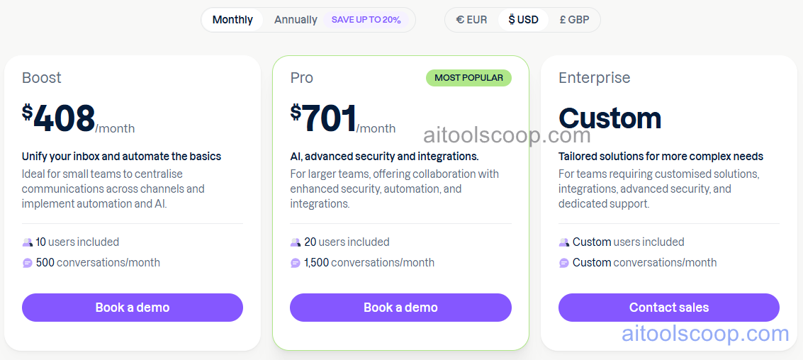 Trengo pricing plans