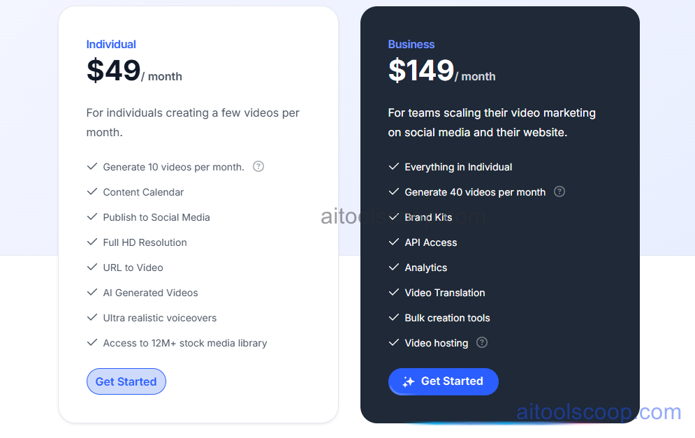 Vidon AI pricing plans